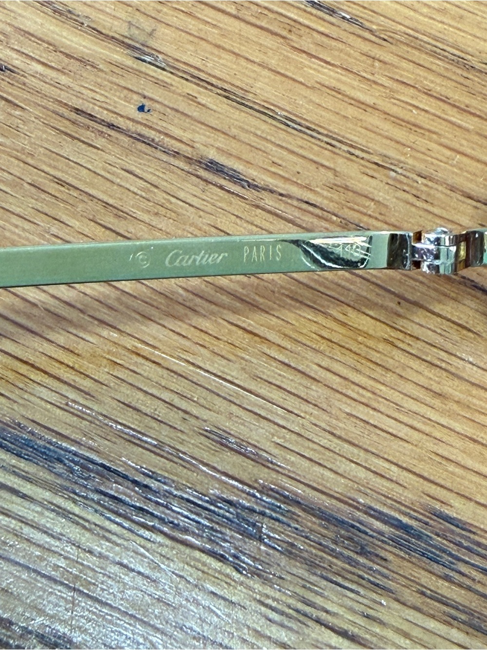 Cartier Vintage Cartier Cat Eye Rimless Sunglasses Gold /Lens Gradient Brown - Picture 6 of 15